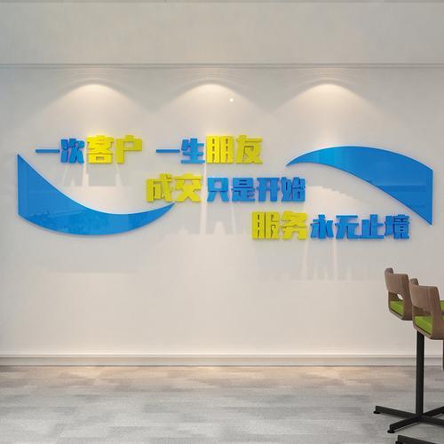 房产中介门店布置办公室墙面贴纸装饰企业文化公司背景励志标语3d